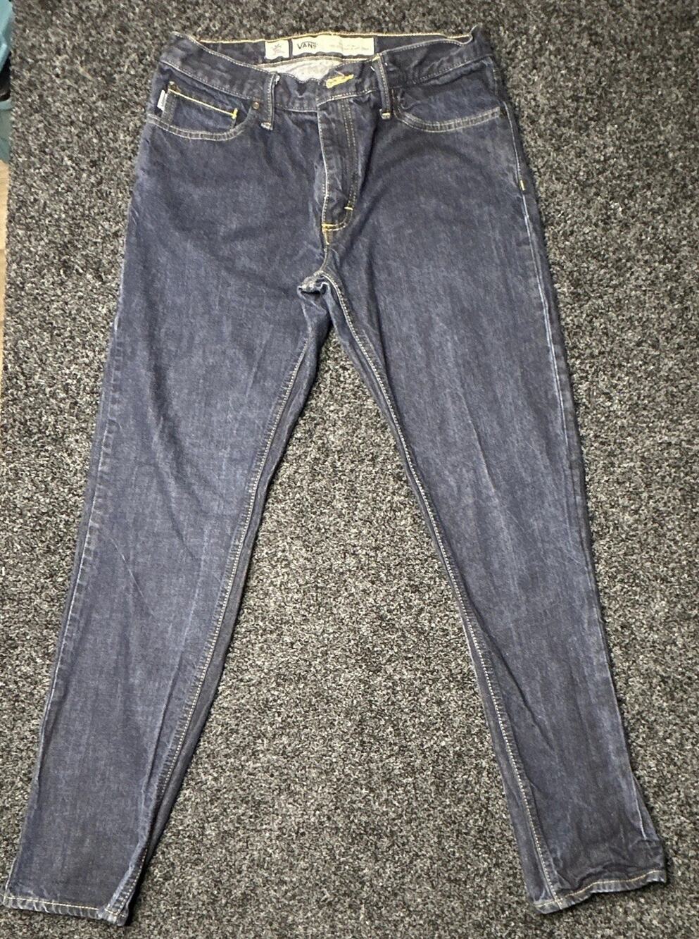 Vans V46 Taper Jeans Mens 32x32 White Oak Cone Denim Dark Wash Skate